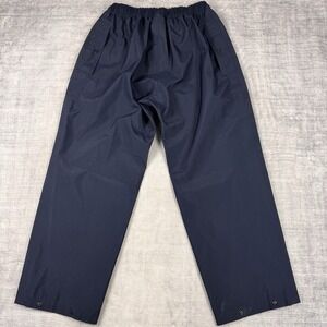 Goretex Pants Men Medium Blue Ankle Snap Relaxed Fit Hiking Rain Camping